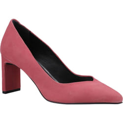) Hush Puppies Olivia Suede Women's Coral Shoes - Red, 6 (Adults'