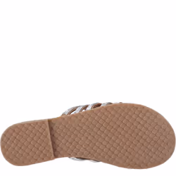 ) Hush Puppies Paris Slide Suede Women's Tan/Silver Sandals - Brown, 8 (Adults'