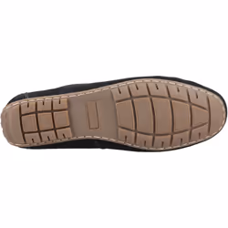 ) Hush Puppies Ralph Suede Leather Men's Black Loafers - Black, 7 (Adults'