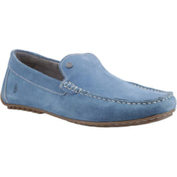 ) Hush Puppies Ralph Suede Leather Men's Blue Loafers - Blue, 7 (Adults'