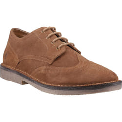 ) Hush Puppies Samson Leather Men's Tan Brogues Shoes - Brown, 7 (Adults'