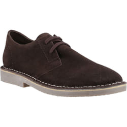 ) Hush Puppies Scout Suede Men's Chocolate Lace-Up Shoes - Brown, 11 (Adults'