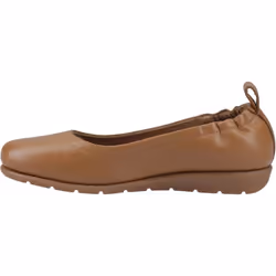 ) Hush Puppies Skylar Leather Women's Tan Flats - Brown, 5 (Adults'