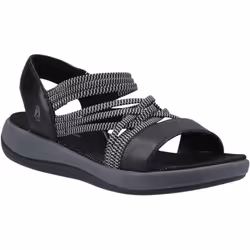 ) Hush Puppies Susanna Leather Women's Black Sandals - Blue, 8 (Adults'