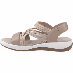 ) Hush Puppies Susanna Leather Women's Taupe Sandals - Brown, 8 (Adults'