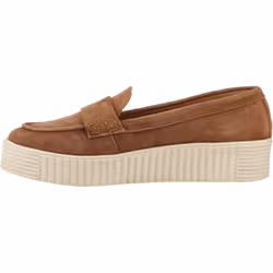) Hush Puppies Tamara Suede Women's Tan Loafers - Brown, 4 (Adults'