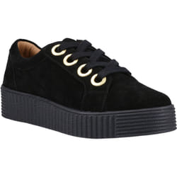 ) Hush Puppies Tamsin Suede Suede Women's Black Trainers - Black, 5 (Adults'