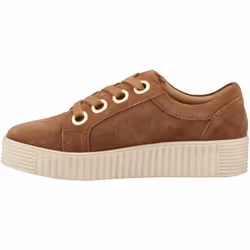 ) Hush Puppies Tamsin Suede Suede Women's Tan Trainers - Brown, 8 (Adults'