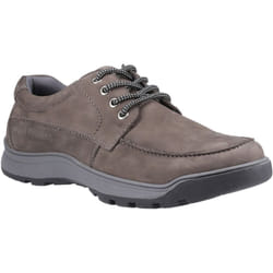 ) Hush Puppies Tucker Lace Leather Men's Grey Nubuck Lace-Up Shoes - Grey, 12 (Adults'