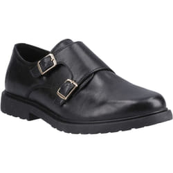 ) Hush Puppies Verity Leather Women's Black Shoes - Black, 7 (Adults'