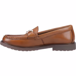 ) Hush Puppies Verity Snaffle Leather Women's Tan Loafers - Brown, 4 (Adults'