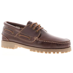 Hush Puppies Mens Boat Shoes Weston Boat Shoe Leather Lace Up brown UK Size 9