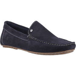 ) Hush Puppies Ralph Suede Leather Men's Navy Loafers - Blue, 7 (Adults'