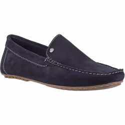 ) Hush Puppies Ralph Suede Leather Men's Navy Loafers - Blue, 10 (Adults'