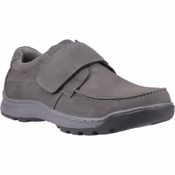 ) Hush Puppies Casper Leather Men's Grey Nubuck Loafers - Grey, 7 (Adults'