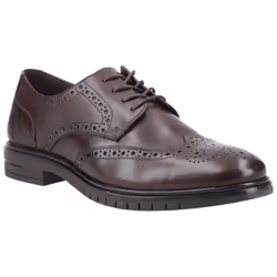 ) Hush Puppies Santiago Leather Men's Brown Brogues Shoes - Brown, 10 (Adults'
