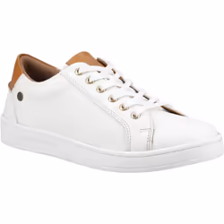 ) Cotswold Radcot Leather Women's White Trainers - White, 4 (Adults'