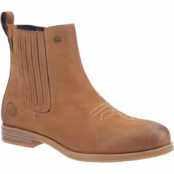 ) Cotswold Didbrook Leather Women's Tan Boots - Brown, 5 (Adults'