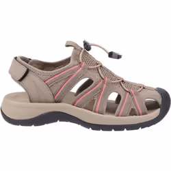 ) Cotswold Upton Women's Taupe/Pink Sandals - Brown, 8 (Adults'