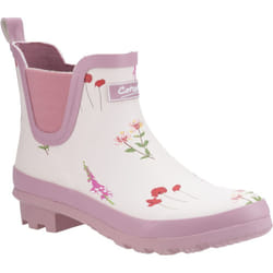 ) Cotswold Wildflower Ankle Rubber Women's Pink Wellington Boots - Pink, 3 (Adults'