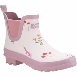 ) Cotswold Wildflower Ankle Rubber Women's Pink Wellington Boots - Pink, 5 (Adults'