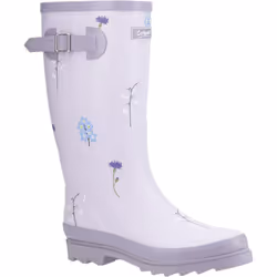 ) Cotswold Wildflower Tall Rubber Women's Lilac Wellington Boots - Purple, 4 (Adults'