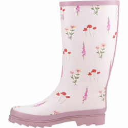) Cotswold Wildflower Tall Rubber Women's Pink Wellington Boots - Pink, 3 (Adults'