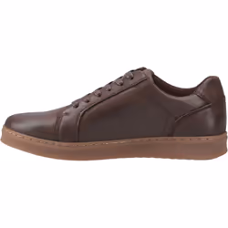 ) Hush Puppies Madden Leather Men's Coffee Trainers - Brown, 10 (Adults'