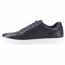 ) Hush Puppies Madden Leather Men's Navy Trainers - Blue, 6 (Adults'