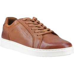 ) Hush Puppies Madden Leather Men's Tan Trainers - Brown, 6 (Adults'