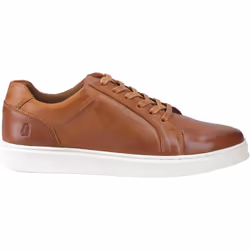 ) Hush Puppies Madden Leather Men's Tan Trainers - Brown, 12 (Adults'