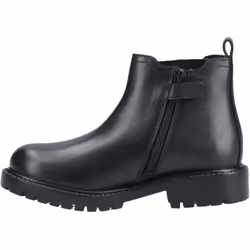 ) Hush Puppies Ariella Chelsea Leather Girls's Black Boots - Black, 13 (Adults'