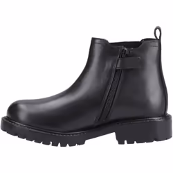 ) Hush Puppies Ariella Chelsea Leather Girls's Black Boots - Black, 6 (Adults'
