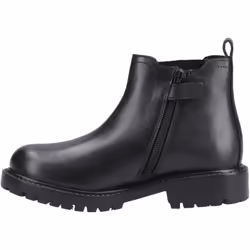 ) Hush Puppies Ariella Chelsea Leather Girls's Black Boots - Black, 3 (Adults'