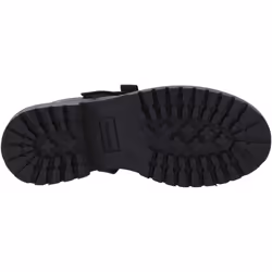 ) Hush Puppies Astrid Bow Leather Girls's Black Shoes - Black, 3 (Adults'