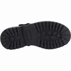 ) Hush Puppies Astrid Bow Leather Girls's Black Shoes - Black, 5 (Adults'