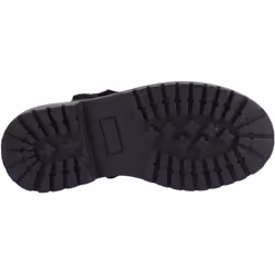 ) Hush Puppies Astrid Bow Leather Girls's Black Shoes - Black, 7 (Adults'