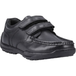 ) Hush Puppies Maddox Leather Boys's Black Shoes - Black, 13 (Adults'