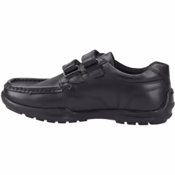 ) Hush Puppies Maddox Leather Boys's Black Shoes - Black, 2 (Adults'