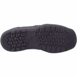 ) Hush Puppies Morgan Leather Boys's Black Loafers - Black, 1 (Adults'