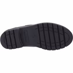 ) Hush Puppies Lucy Leather Girls's Black Boat Shoes - Black, 13 (Adults'