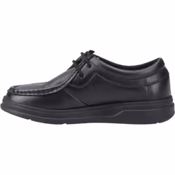 ) Hush Puppies Ronan Mocc Leather Boys's Black Moccasins Shoes - Black, 12 (Adults'