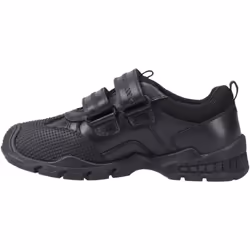 ) Hush Puppies Tristen Leather Boys's Black Loafers - Black, 12 (Adults'