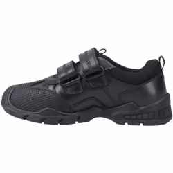 ) Hush Puppies Tristen Leather Boys's Black Loafers - Black, 6 (Adults'