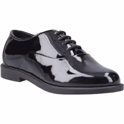 ) Hush Puppies Nellie Patent Leather Girls's Black Oxford Shoes - Black, 12 (Adults'