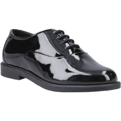 ) Hush Puppies Nellie Patent Leather Girls's Black Oxford Shoes - Black, 3 (Adults'