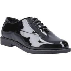 ) Hush Puppies Nellie Patent Leather Girls's Black Oxford Shoes - Black, 6 (Adults'