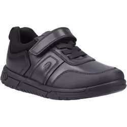 ) Hush Puppies Sutton Bungee Leather Boys's Black Lace-Up Shoes - Black, 13 (Adults'