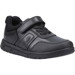 ) Hush Puppies Sutton Bungee Leather Boys's Black Lace-Up Shoes - Black, 13 (Adults'
