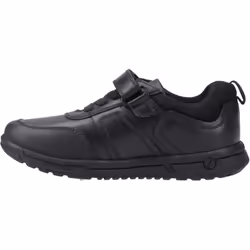 ) Hush Puppies Sutton Bungee Leather Boys's Black Lace-Up Shoes - Black, 13 (Adults'